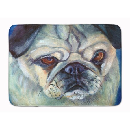 Carolines Treasures Pug in Thought Machine Washable Memory Foam Mat 7422RUG